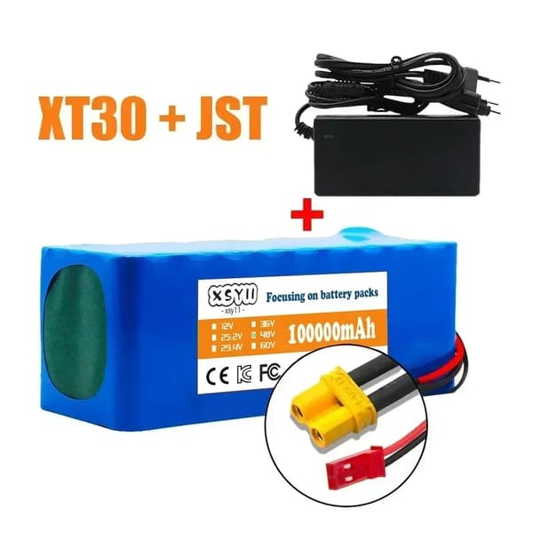 Litiumioniakku, 100Ah kapasiteetti, 48V jännite, XT30 JST