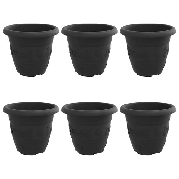 Blomsterkrukke, Vejrbestandig, Holdbart Design, sort