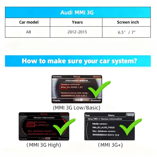 CarPlay Android Auto -liitäntä, langaton yhteys, monitoiminen tuki, A8 A8L D4 2010-2018 varten