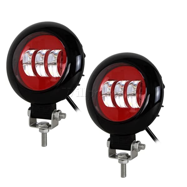 LED-projektorstrålkastare, flodstråle, väderbeständig, Rund  Röd