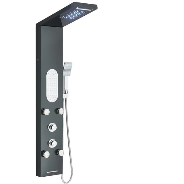 Brusesystem, LED-lys, massagebruser, 8125 Sort
