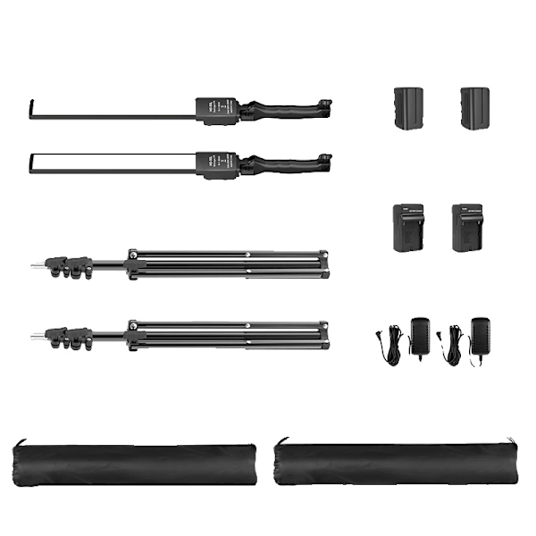 Fotostudie LED-lys kit, justerbar 2800K-5500K, inkluderer 2M stativer og batterier.,Fotografi Lys Photography Light Photography Light