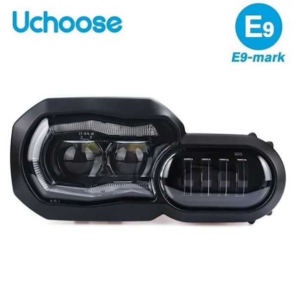 Motorcykel LED-strålkastare, komplett montering, passar BMW F800GS, F650-800-DD F650-800-DD F650-800-DD