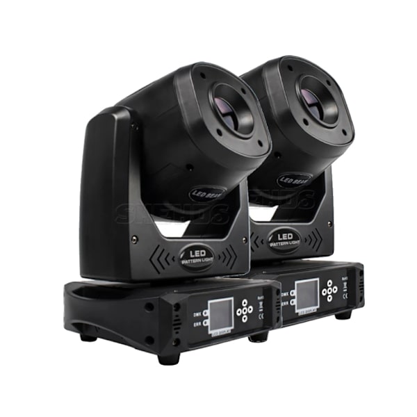 100W LED Scenljus, 14 DMX-kanaler, RGBWYVSO Färgskiva,2 stycken 100W, EU-kontakt 2pcs 100W 2pcs 100W