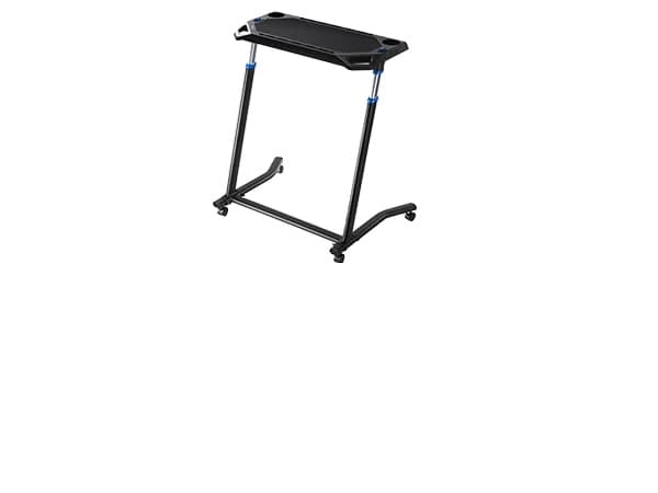 Mobil Foldbar Cykelbord, Højdejusterbart, Robust Stålstruktur, sort
