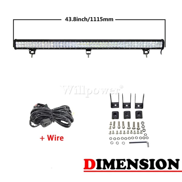 LED-ljusramp, kombinationsstråle, väderbeständig, 44tum Combo n Wire