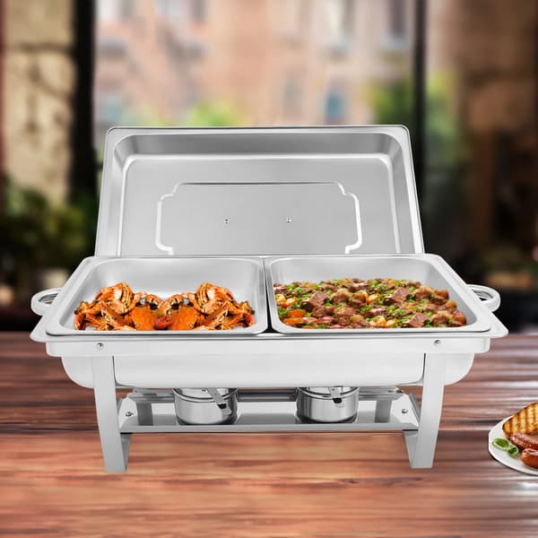 Chafing Dish Set, Rostfritt Stål, Bufféservering, Silver