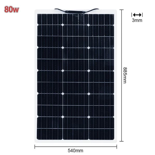 Flexibelt solpanel 50W, Hög Effektivitet 24%, Kompakt Design,50W Solpanel