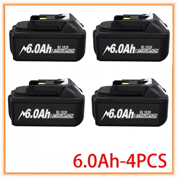 Litiumioniakku, 18V Jännite, 6.0Ah Kapasiteetti, 6.0Ah-4PCS