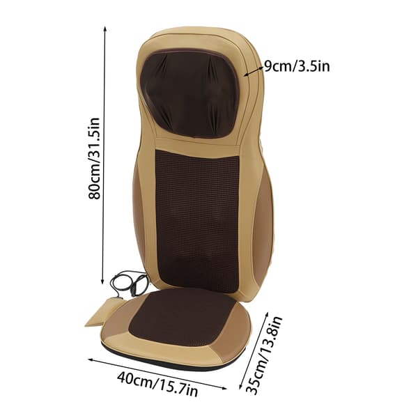 Massagepude, Ergonomisk Design, Flere Massagefunktioner, Varmefunktion, Beige
