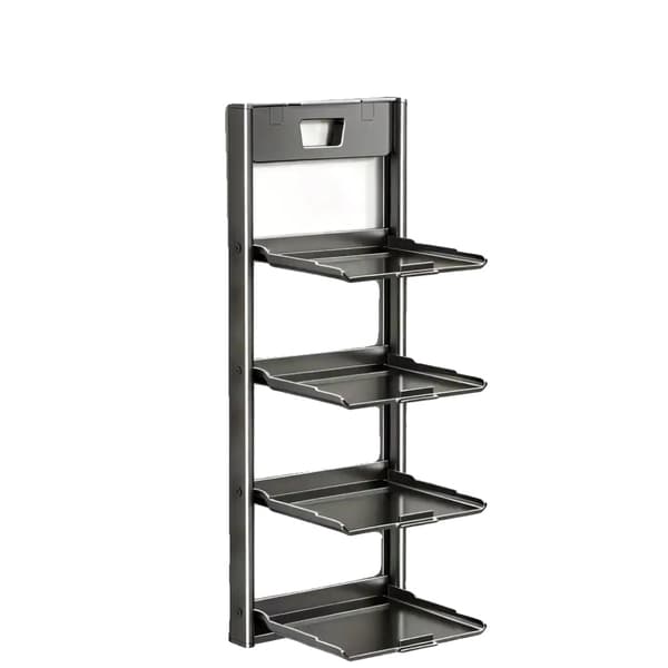 Krydderihylde Organizer, Foldbart Design, Alsidig Brug, GRÅ