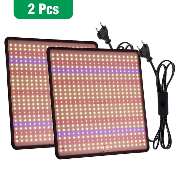 LED-växtljus, fullspektrum, effektiv värmeavledning, 2Pcs