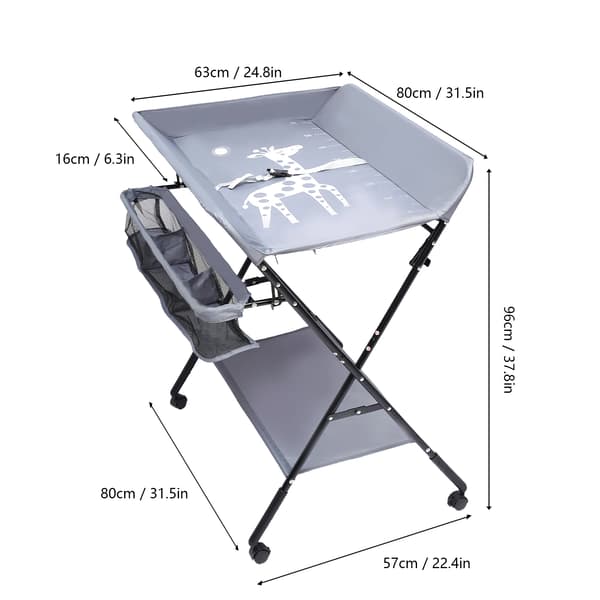 Skiftetabel, Foldbart Design, Robust Konstruktion, hjul