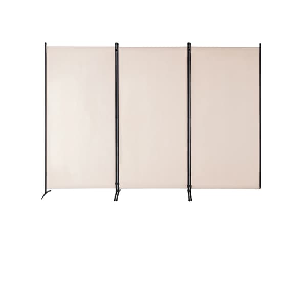 Rumsavdelare, fristående, bärbar integritetsskärm, 3 Panel Beige