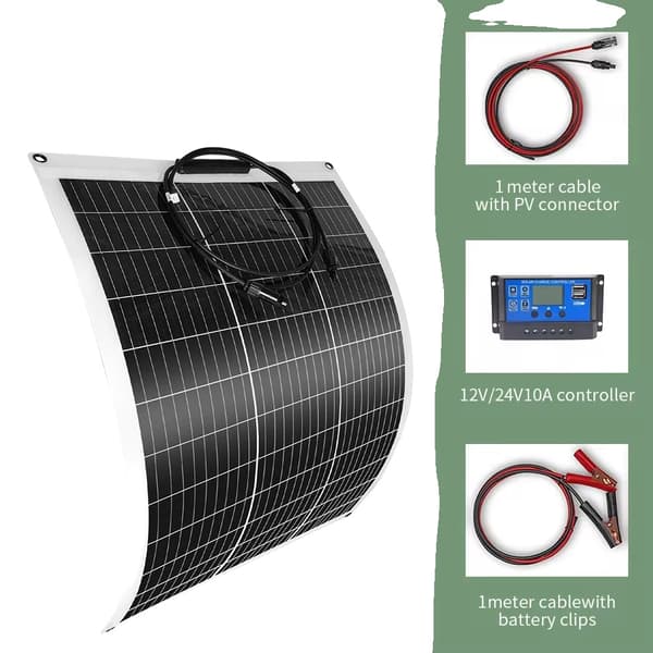 200W Solpanel Kit, 23% Effektivitet, Fleksibel Installation, 1 STK 100W Kit