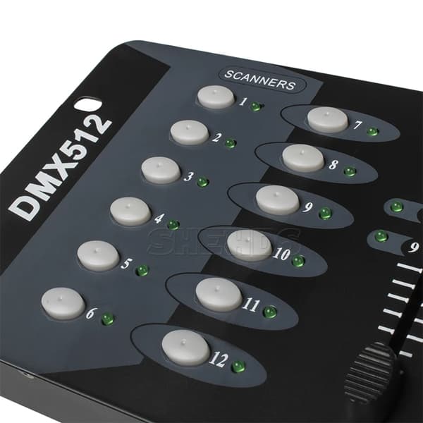 DMX-controller, 192 DMX-kanaler, 8 programmerbare scener, EU stik