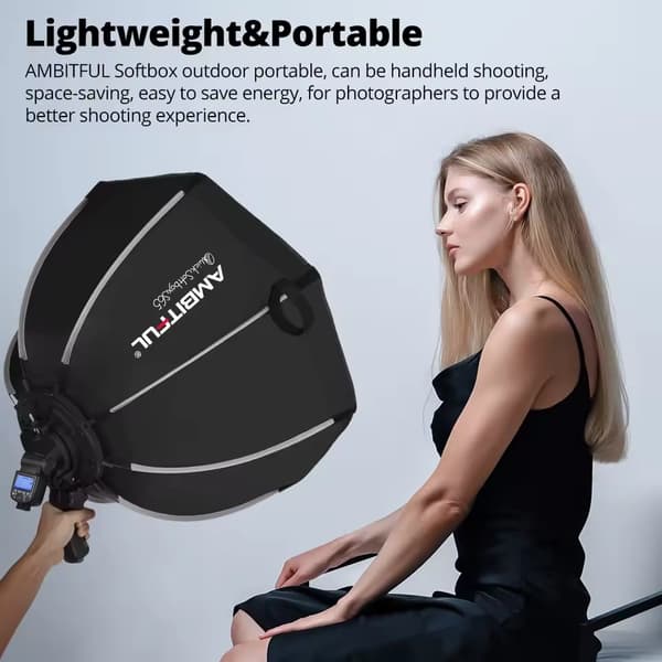 Softbox, Bærbart Design, Lysdiffusionskapacitet, 65CM og Gitter