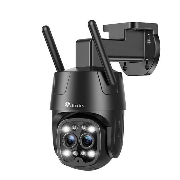 Ctronics säkerhetskamera, 4MP upplösning, 355° panorering & 90° lutning>,WIFI 4MP Ingen kort-a