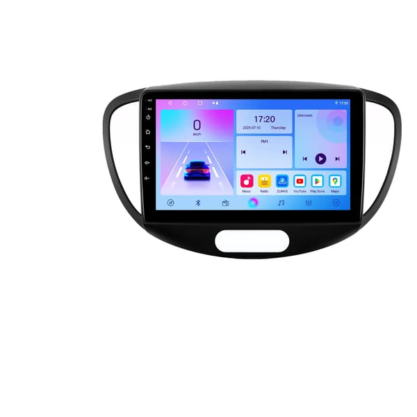 Bilradio, multimedieunderstøttelse, navigationssystem, kompatibel med Hyundai i10 2007-2013 stereo, T2CP (4core 2G 32G)