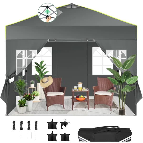 Gazebo, Vandtæt, Nem Opsætning, Grå