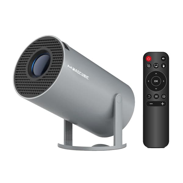 Projektor, 8000 Lumen, WiFi og Bluetooth-forbindelse, HY300 Pro-Grå, EU Stik