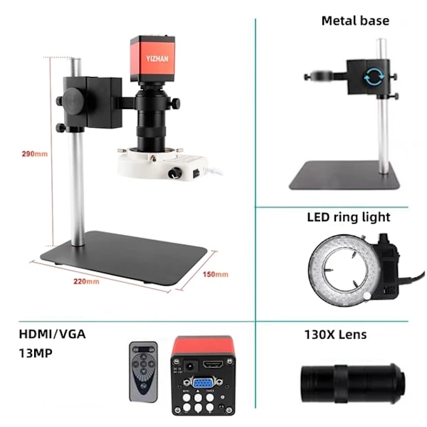 Digitaalinen mikroskooppi, 4K-resoluutio, 150X zoomaus, Mikroskooppi D Microscope D Microscope D