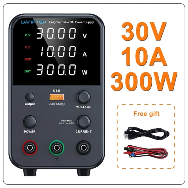 DC-virransyöttö, säädettävä jänniteohjaus, kaksoissyöttöjännite, WPS3010H 30V 10A