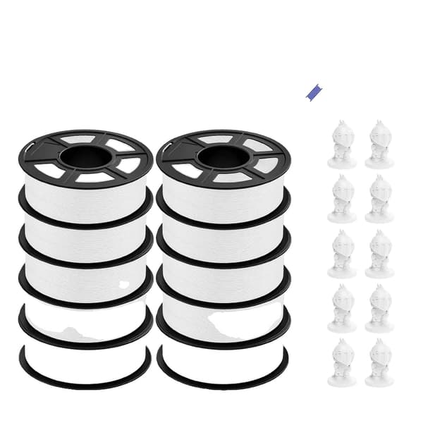 3D-printer filament, PLA-material, 1,75 mm diameter, PLA Hvid 11KG