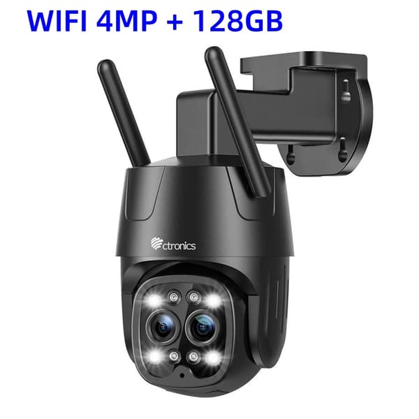 Ctronics säkerhetskamera, 4MP upplösning, 355° panorering & 90° lutning>,WIFI 4MP 128G-a