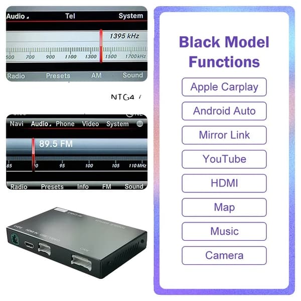 Langaton CarPlay-moduuli, tukee Android Autoa, helppo asennus, NTG4.5 4.7