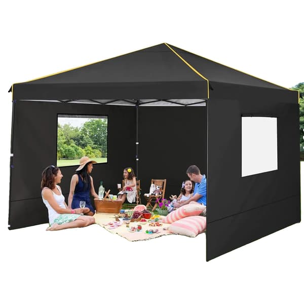 Gazebo, vedenpitävä, helppo koota, Musta