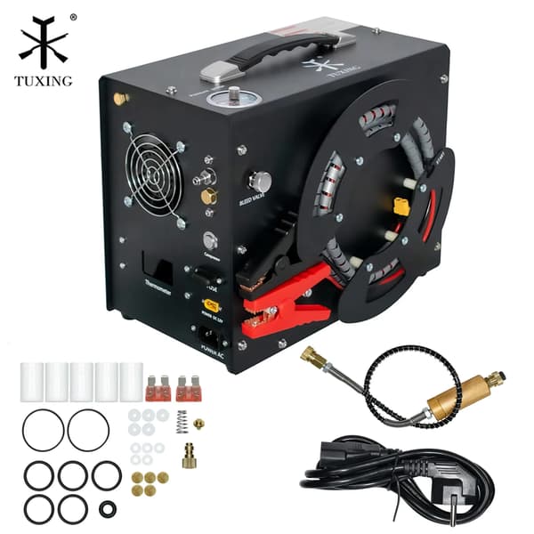 TUXING Högtrycksluftkompressor, 4500 PSI Utgång, Elektrisk Drivning,TXES062, 220V