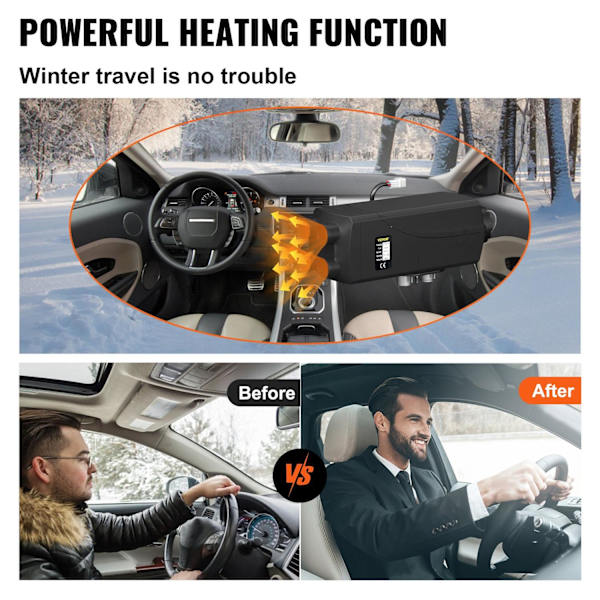 12V 8KW Diesel Ilmalämmitin - Nopea Lämmitys, Hiljainen Ääni, LCD-paneeli - VEVOR