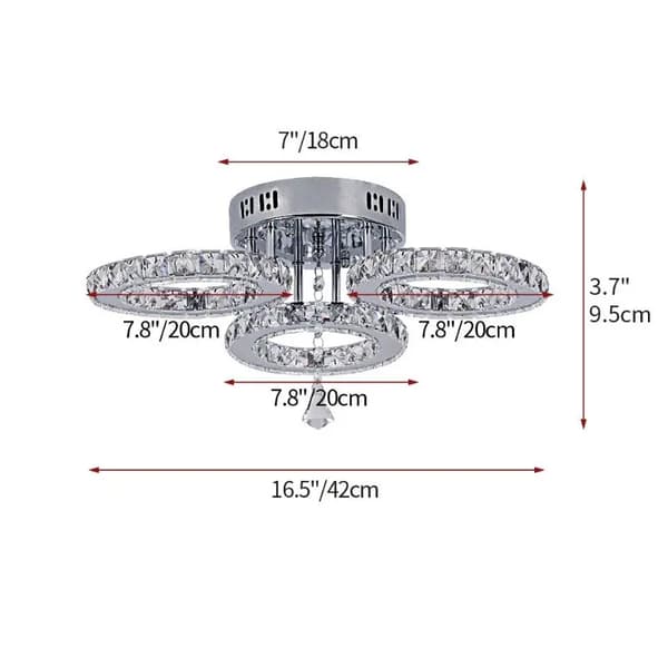 Loftlampe, LED, Elegant Design, C-3 lys, Varm hvid