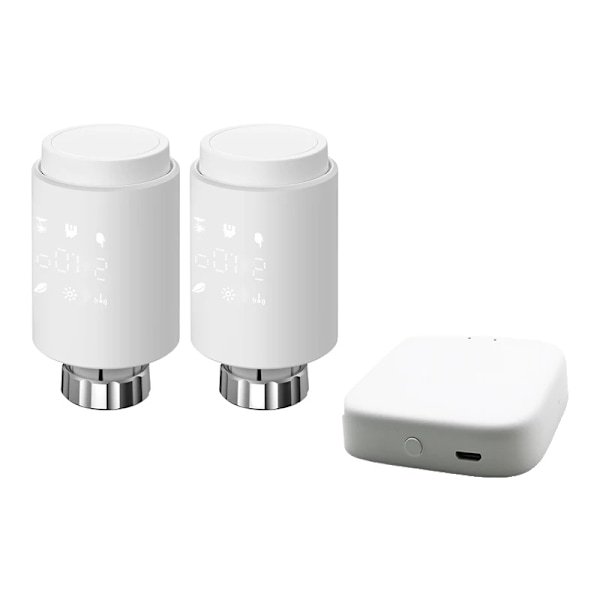 Smart ZigBee Radiatorventil, App-kontroll, Kompatibel med Röstassistenter,2st TV02-Hub 2pc TV02-Hub 2pc TV02-Hub