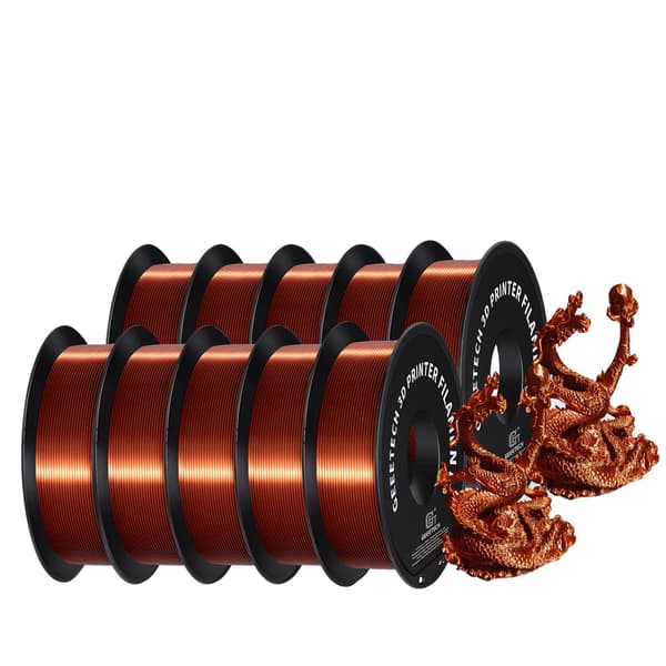 3D Silke PLA Filament, 1,75 mm Diameter, 200-220°C Utskriftstemperatur, Sidenkoppar