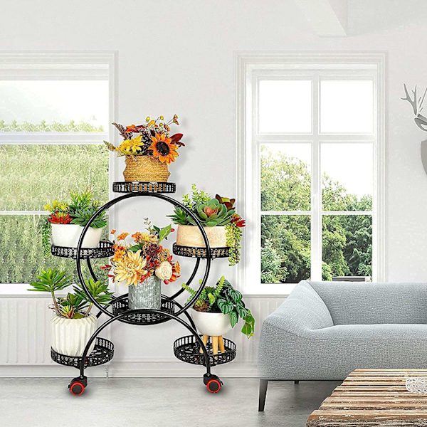Plante Stativ, Multi-Lag, Blomsterpotte Stativ Black