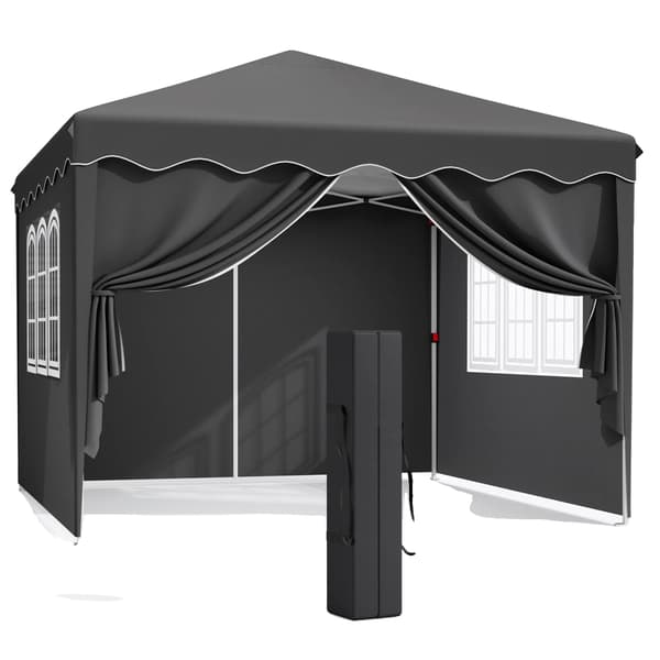 Pop Up Telt, Dimensioner 3 x 3 m, Max Højde 200 cm, Stålramme, Sort