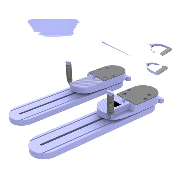 Bærbar Pilates Board, Multifunktionelle Tilbehør, Pladsbesparende Design, LILLA