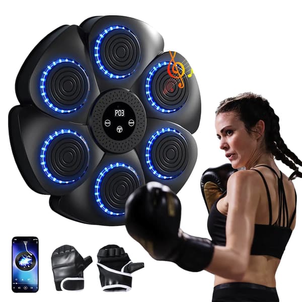 Boksemaskine, Bluetooth-forbindelse, RGB-lys, sort