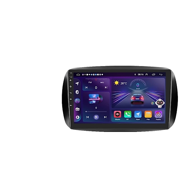 Bil Multimedia Afspiller til Mercedes Benz Smart 453 Fortwo, 9" Touchscreen, 2GB RAM + 64GB ROM,2G 64G Bilafspilning 2G 64G Carplay 2G 64G Carplay