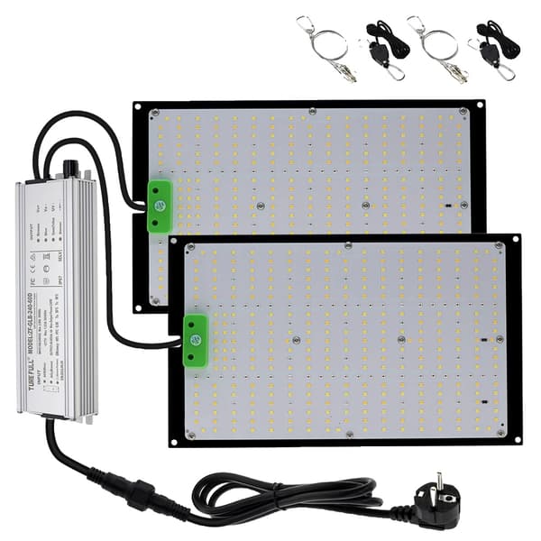 Fullspektrum LED-växtljus, hög ljusstyrka, dimbar kontroll, 240W