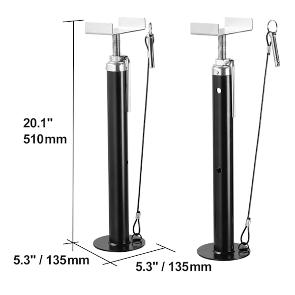 RV Slide Out Support Jacks, 5000 lbs Kapacitet, Justerbar Höjd 20-48 tum,Recreational Vehicle RV RV