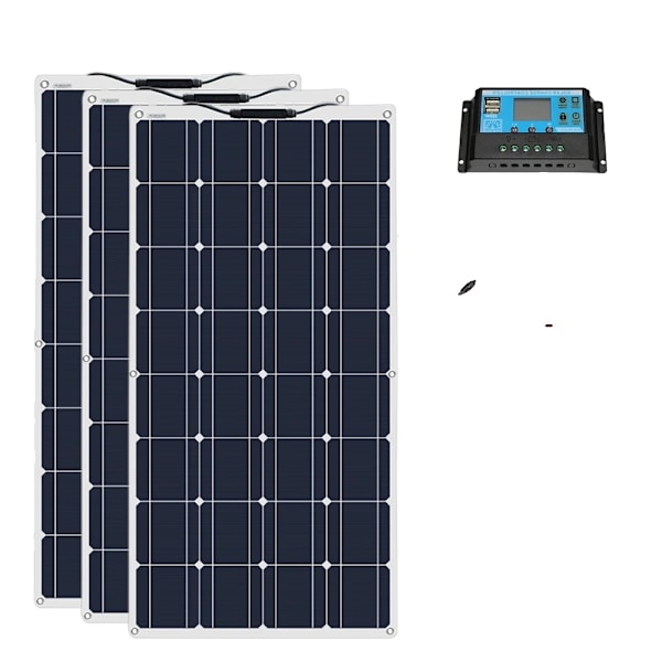 300W Flexibelt Solpanelssystem, Hög Effektivitet, Lättviktig Design,300w solsystem 300w solar system 300w solar system