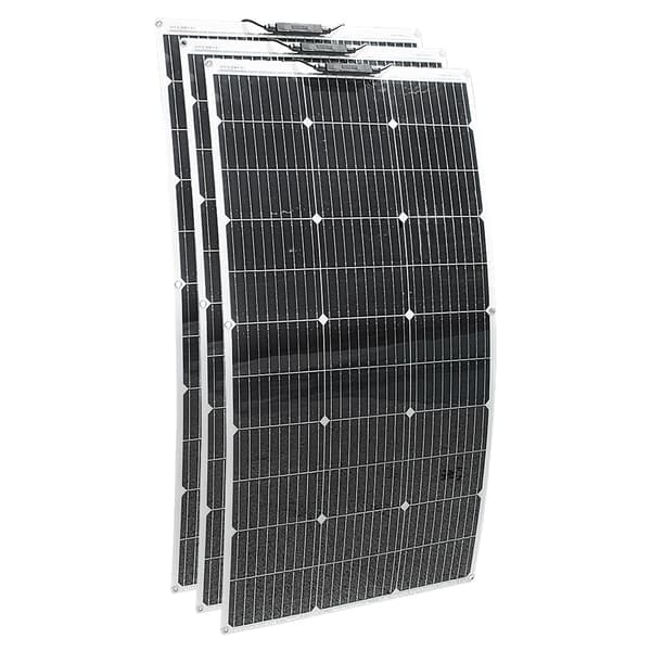 Flexibelt solpanel, 100W Maximal Effekt, Monokristallin Design, Kompakt Storlek,Nya 300W