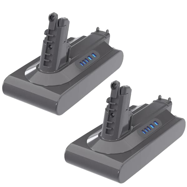 Powtree Erstatningsbatteri, 6000mAh Kapacitet, Smart Beskyttelseschip, 2PACK 6000mAh