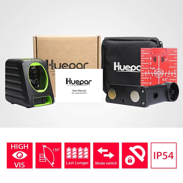 Huepar Laser Level, Høj Præcision, Bredt Strålespredning,Rød Laser Niveau Red Laser Level Red Laser Level
