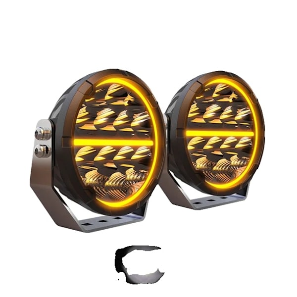 LED Offroad Ajovalot, Valkoinen & Amber Päiväajovalot, Spot-Flood Yhdistelmä, 2 kpl 6,5 tuuman valo 2PC 6.5inch Light 2PC 6.5inch Light