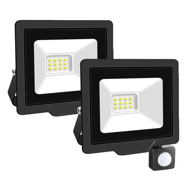 Induktions LED Flodljus, Justerbar Rörelsesensor, Utomhusbruk, 2x10W-a, Varm vit (2700-3500K)-d