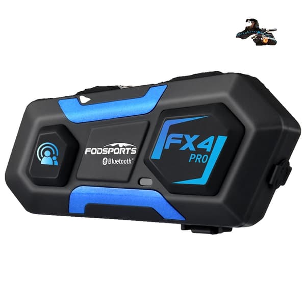 Motorcykelhjelm Intercom, Bluetooth-forbindelse, Vandtæt & FM-radio